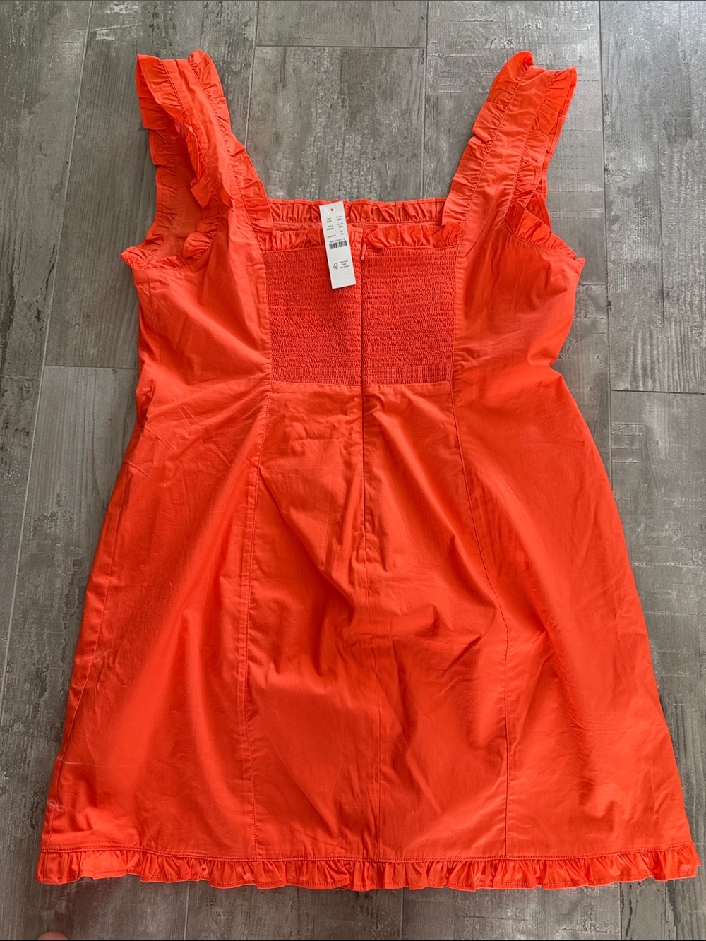 J. Crew Orange Ruffled Strap Sundress - Picture 2 of 3